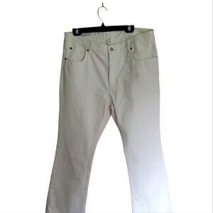H&M Flared High Waisted White Ankle Jeans